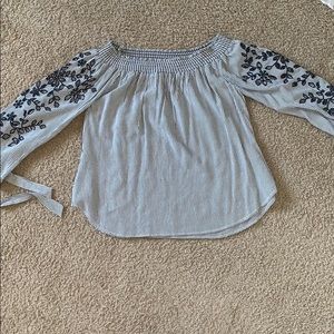 Vintage Havana off the shoulder blouse